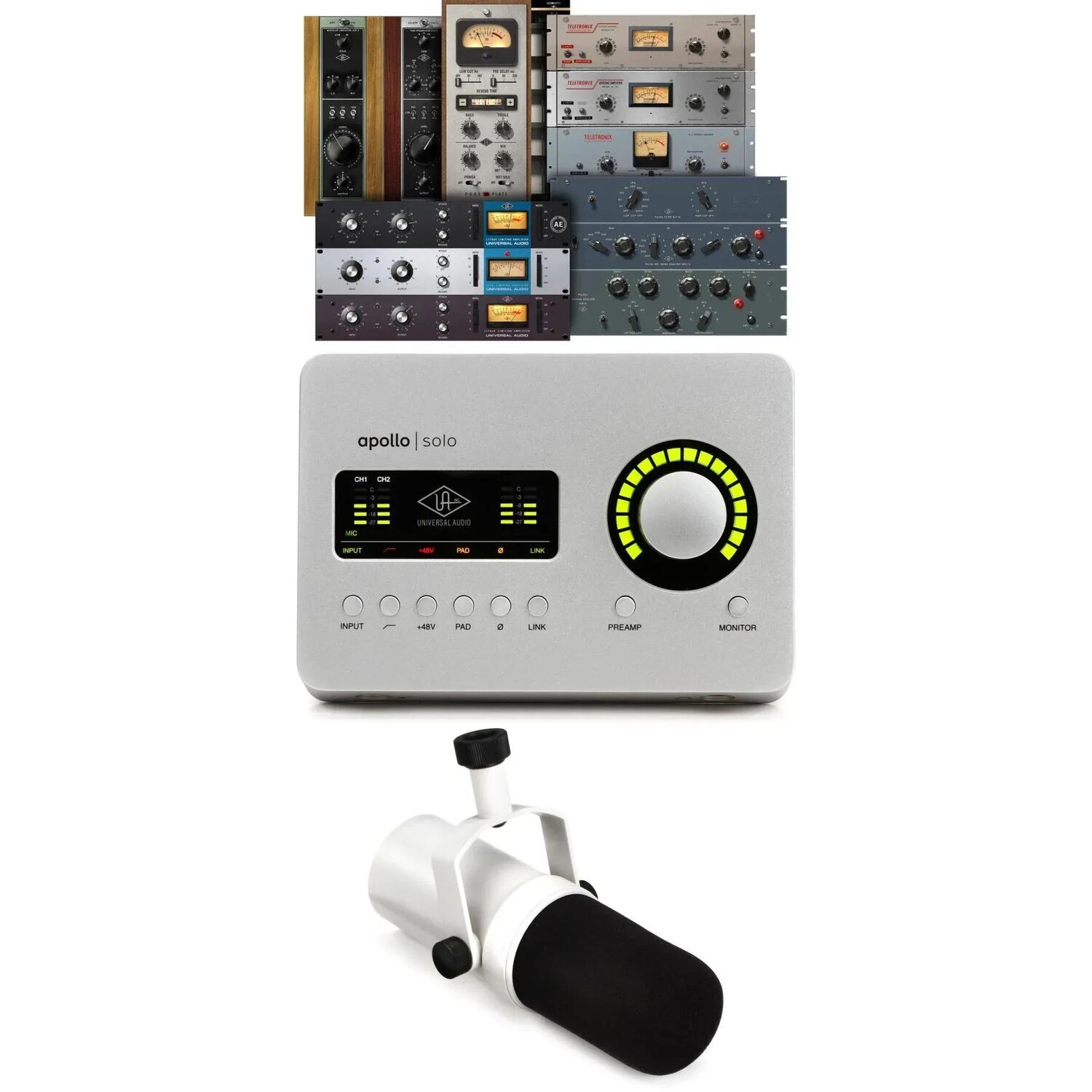 

Аудиоинтерфейс Universal Audio Apollo Solo Heritage Edition USB-C и микрофон SD-1