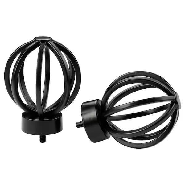 

Комплект наконечников для карниза Ikea Tallbarsmal, 2 штуки, черный
