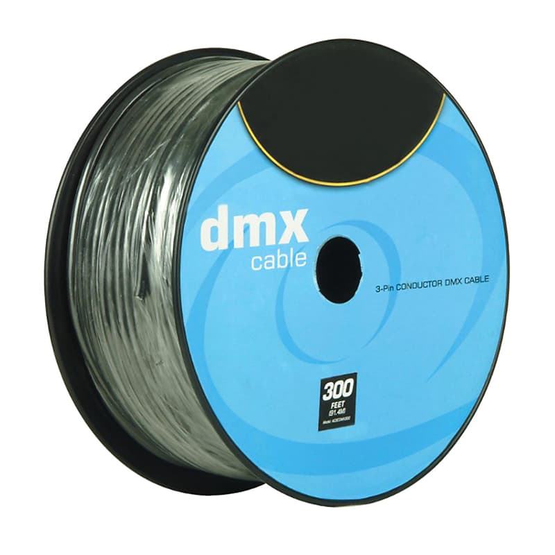 Американский диджей AC3CDMX300 300FT 3-контактный кабель DMX на катушке American DJ American DJ AC3CDMX300 300FT 3-Pin DMX Cable Spool wireworld stream 8 speaker cable 75m spool