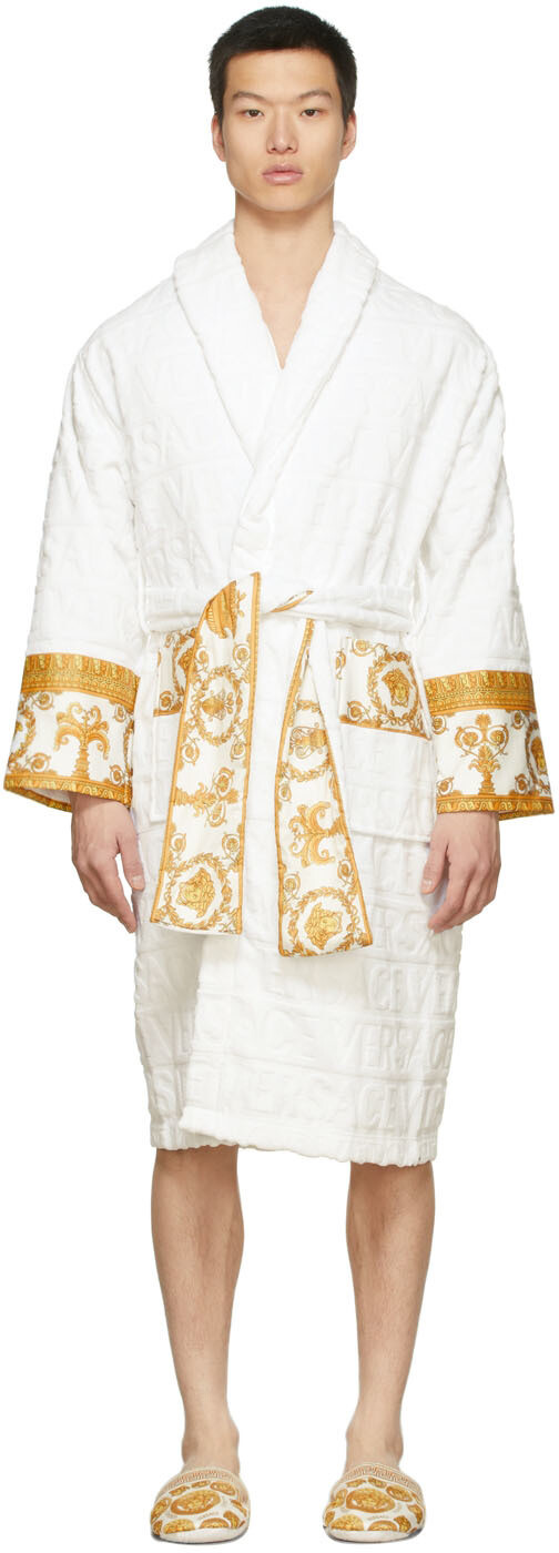 

Белое платье в стиле барокко I Heart Versace