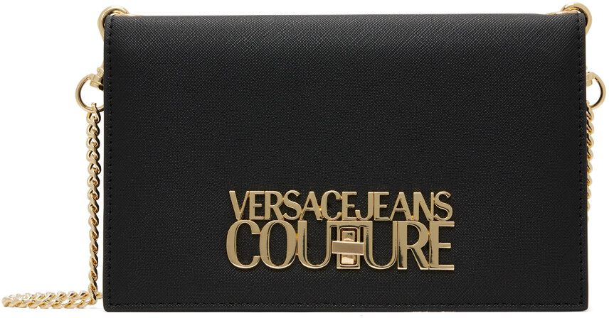 

Черная сумка с замком Versace Jeans Couture