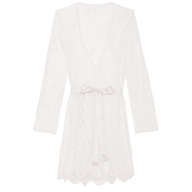 

Халат Victoria's Secret Sheer Lace Wrap, белый