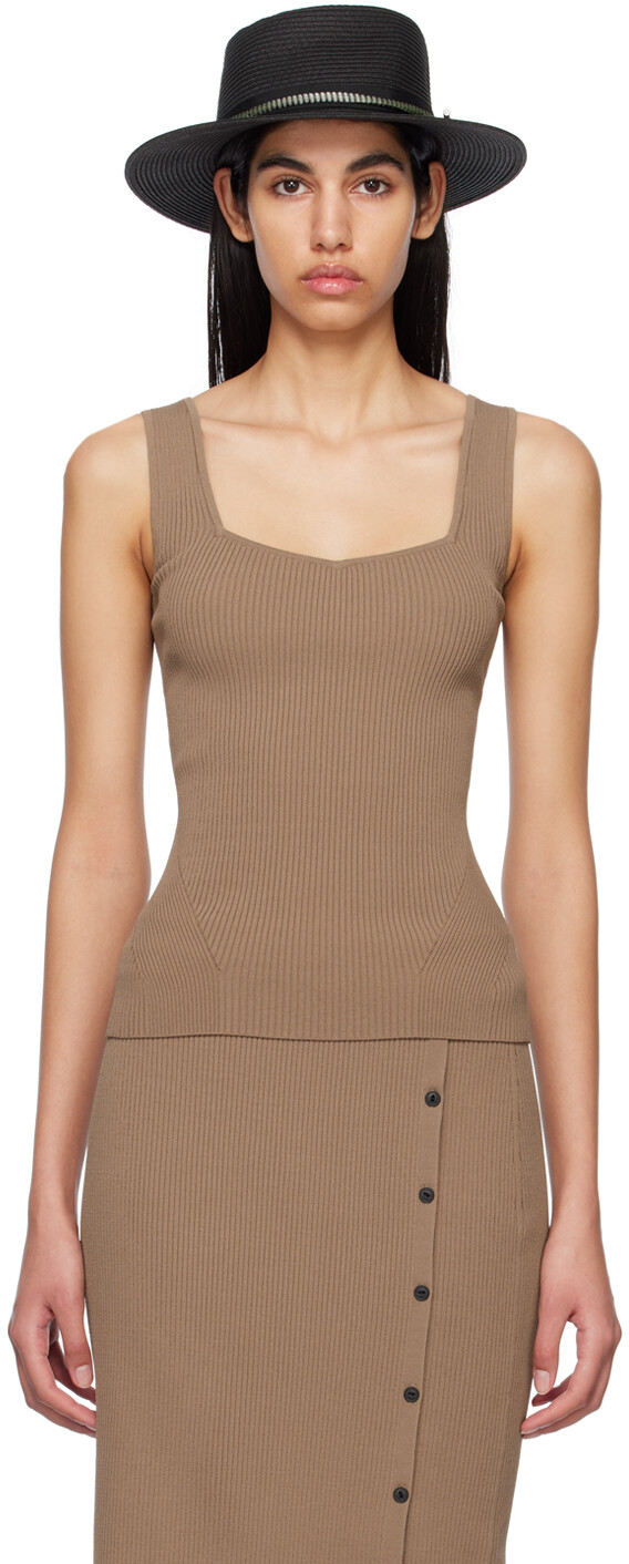 

Коричневая майка Asher rag & bone