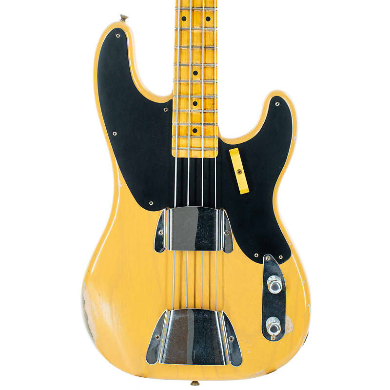 

Fender Custom Shop '55 Precision Bass Guitar Maple Relic, Butterscotch Blonde