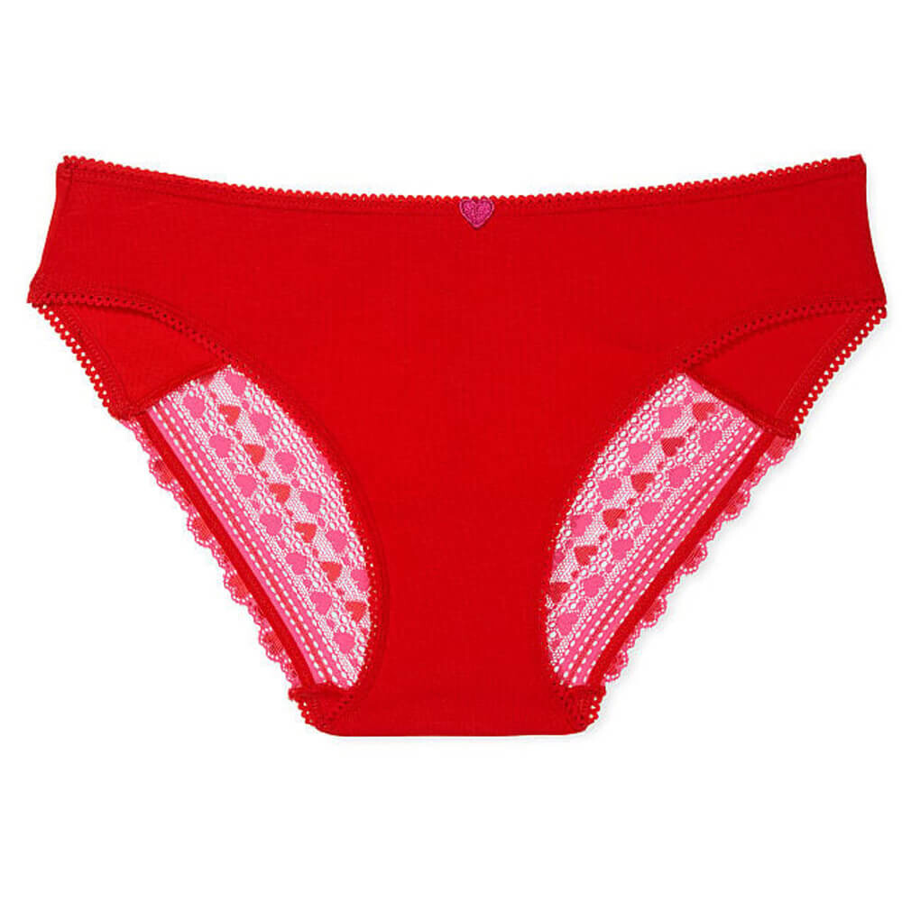 

Трусики-бикини Victoria's Secret Stretch Cotton, красный/розовый