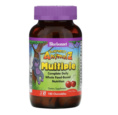 Мультивитамин со вкусом вишни Rainforest Animalz 180 таблеток Bluebonnet Nutrition мультивитамин rainforest animalz 180 жевательных таблеток в форме животных bluebonnet nutrition