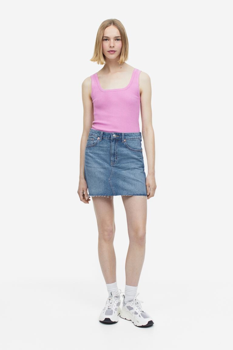 

Джинсовая мини-юбка H&M, джинсовый синий