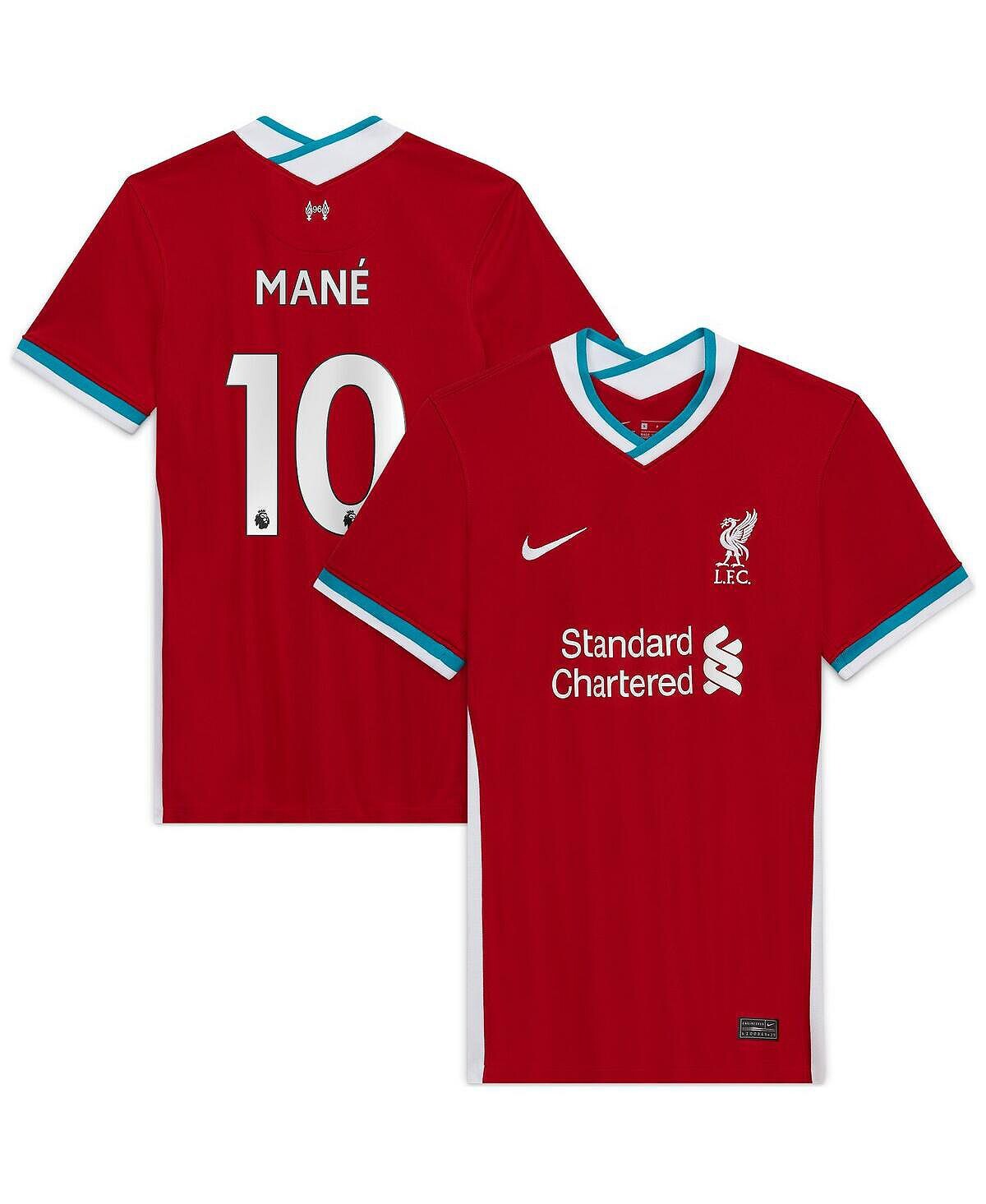 

Женская футболка sadio mane red liverpool 2020/21 home replica player jersey Nike, красный