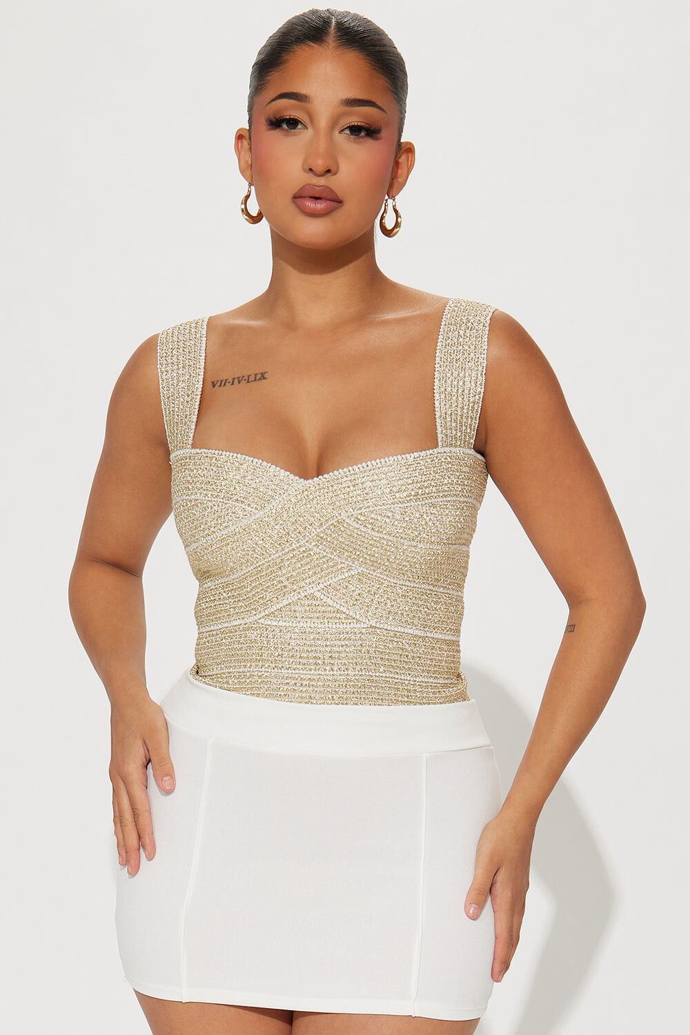 

Топ Fashion Nova T4477CPD, золотой