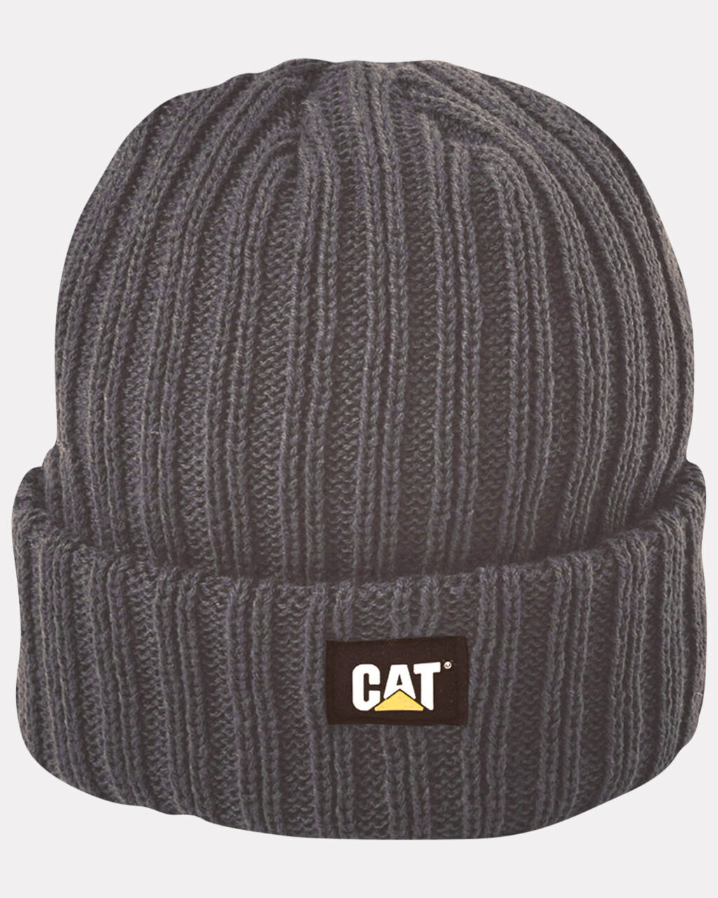 

Мужская шапка в рубчик с часами CAT, графит