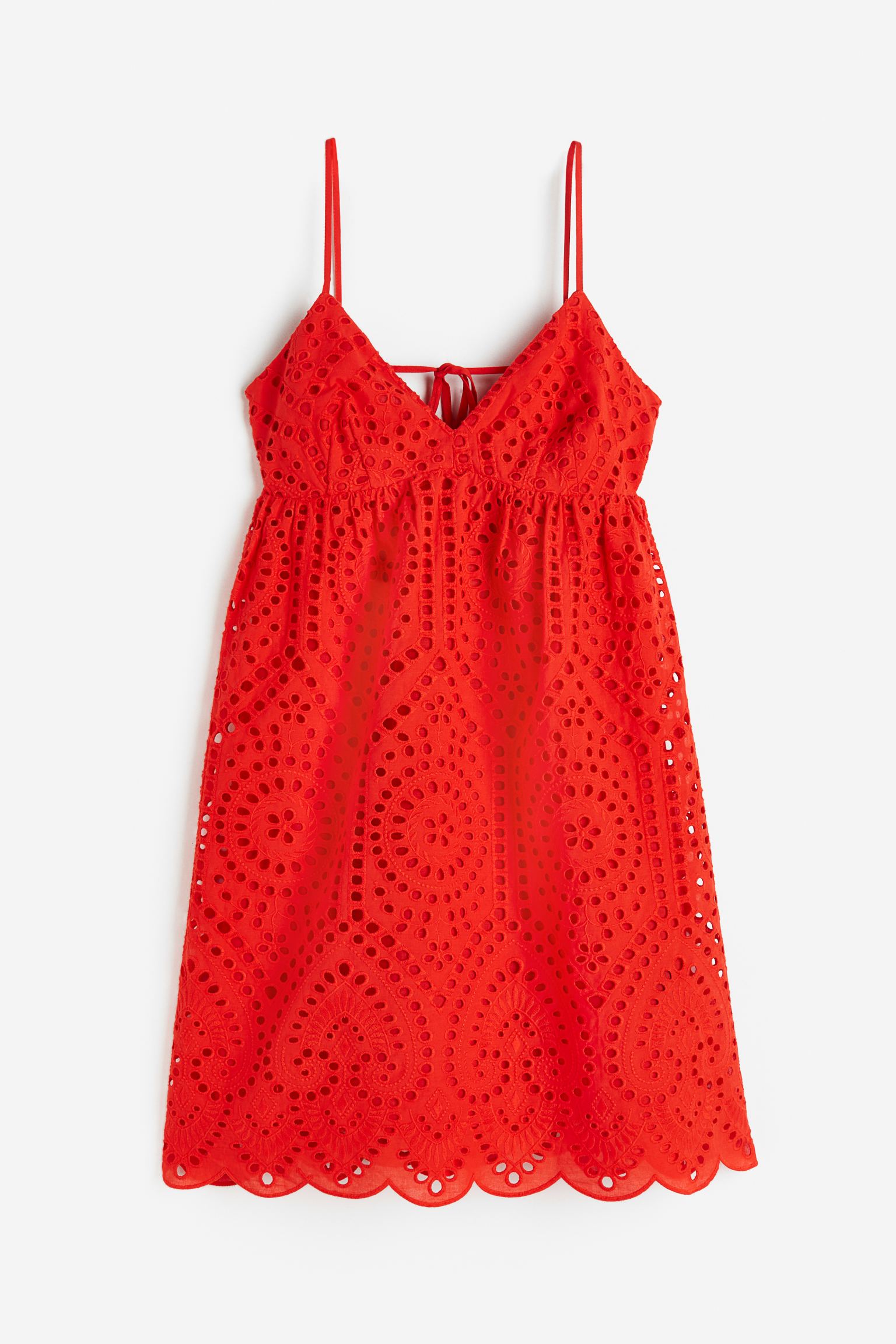 цена Платье H&M Eyelet Embroidery, красный