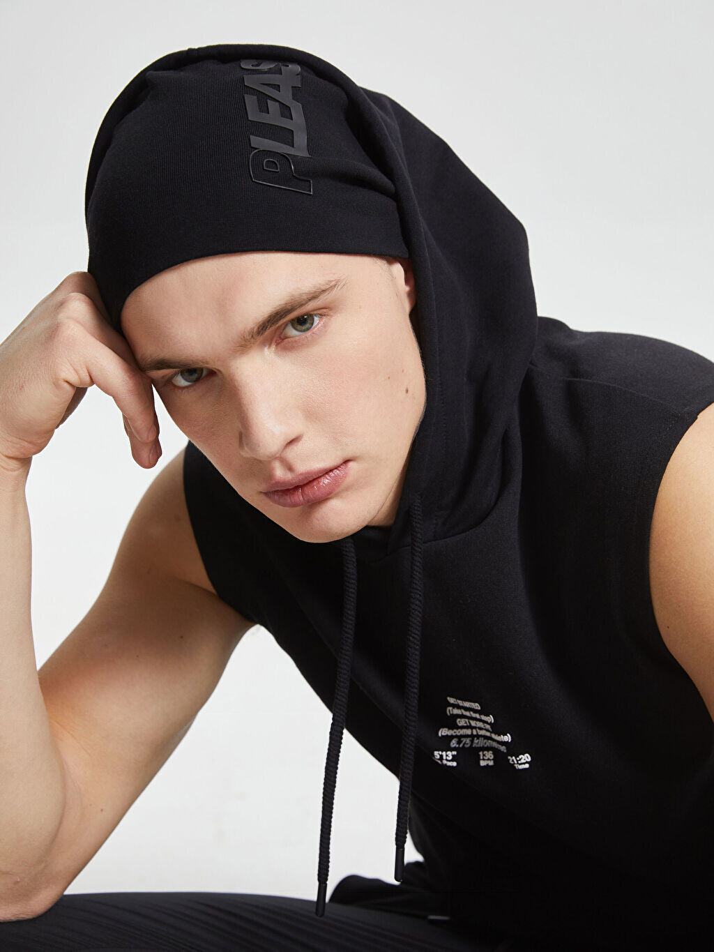 

Мужская хлопковая шапка с текстовым принтом LCW Accessories