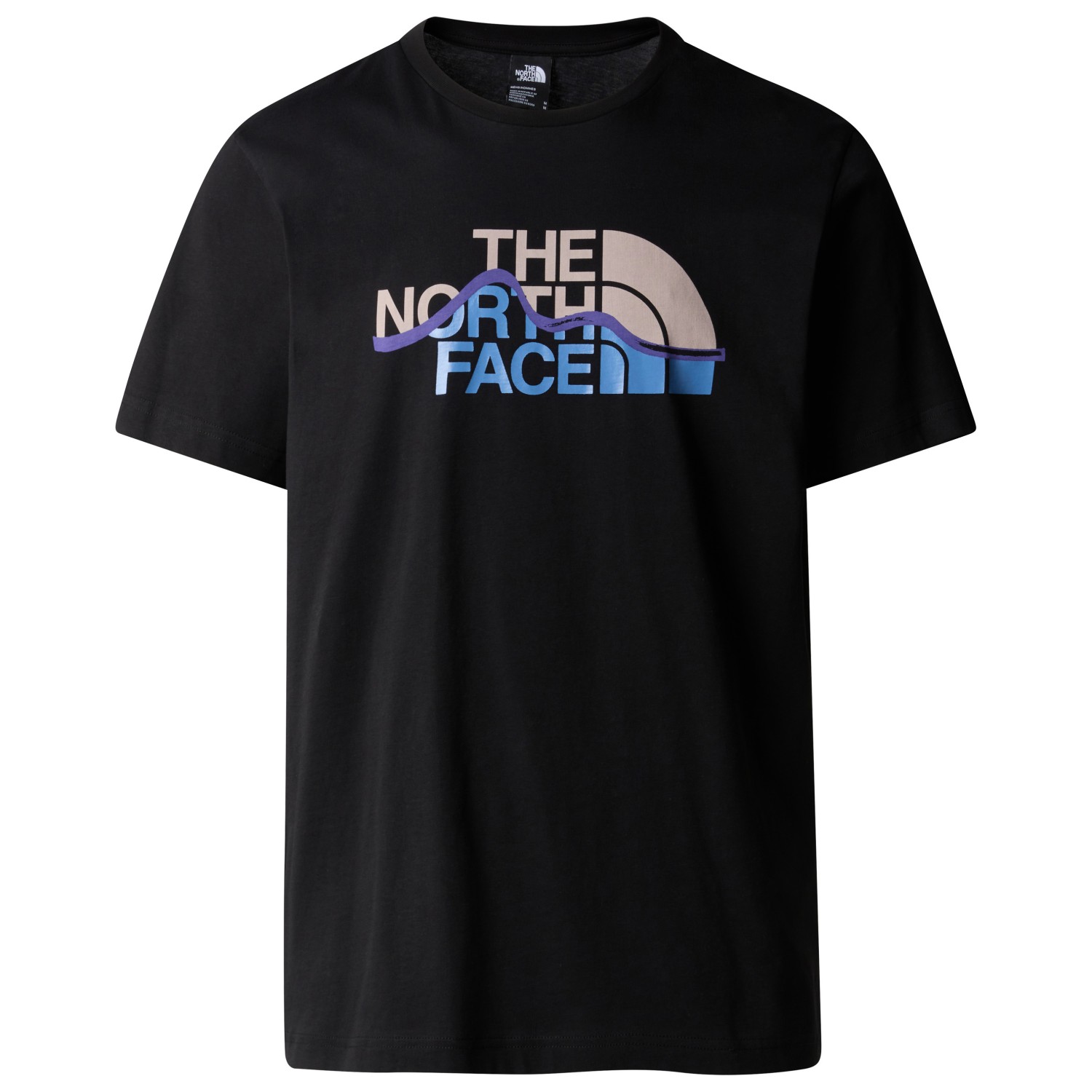 футболка the north face berkeley california pocket s s tee цвет tnf black Футболка The North Face S/S Mountain Line Tee, цвет TNF Black