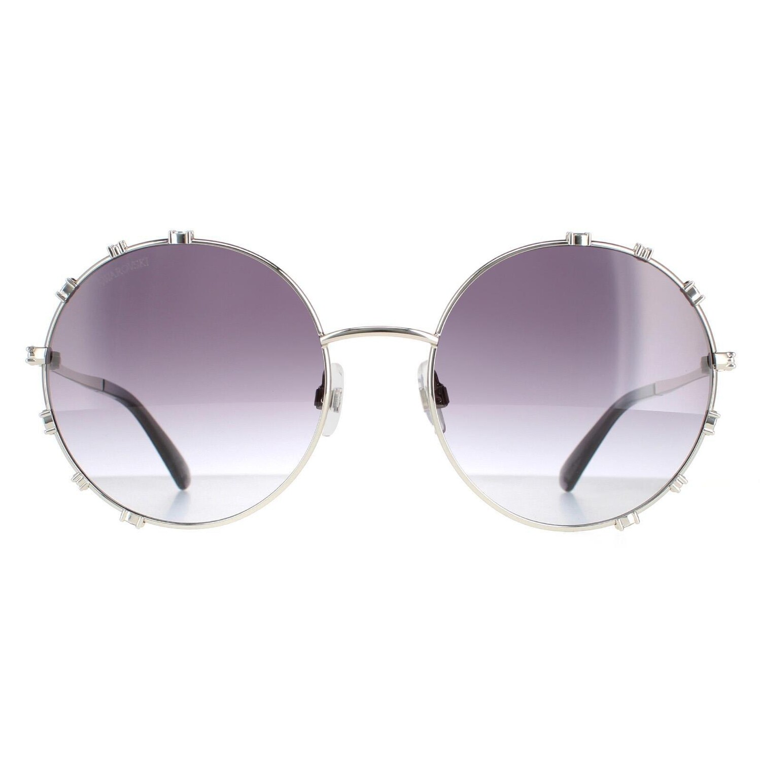 

Круглый блестящий палладиевый дымчатый градиент SK0289 Swarovski, серебро