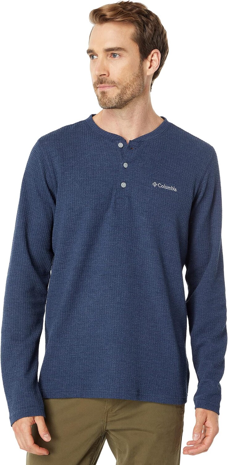 

Хенли с длинными рукавами и вафельным узором Pine Peak Columbia, цвет Collegiate Navy Heather