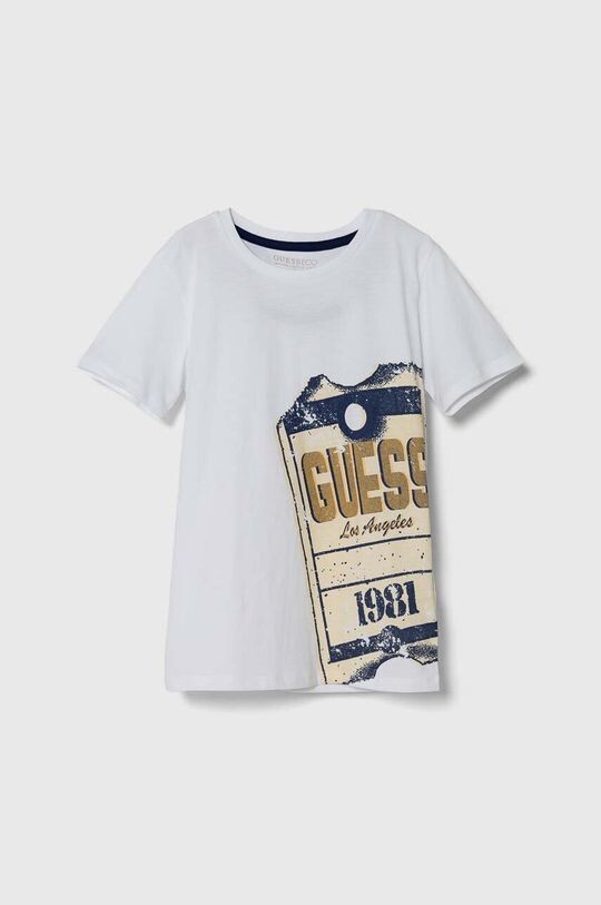 

Guess Детская хлопковая футболка, белый