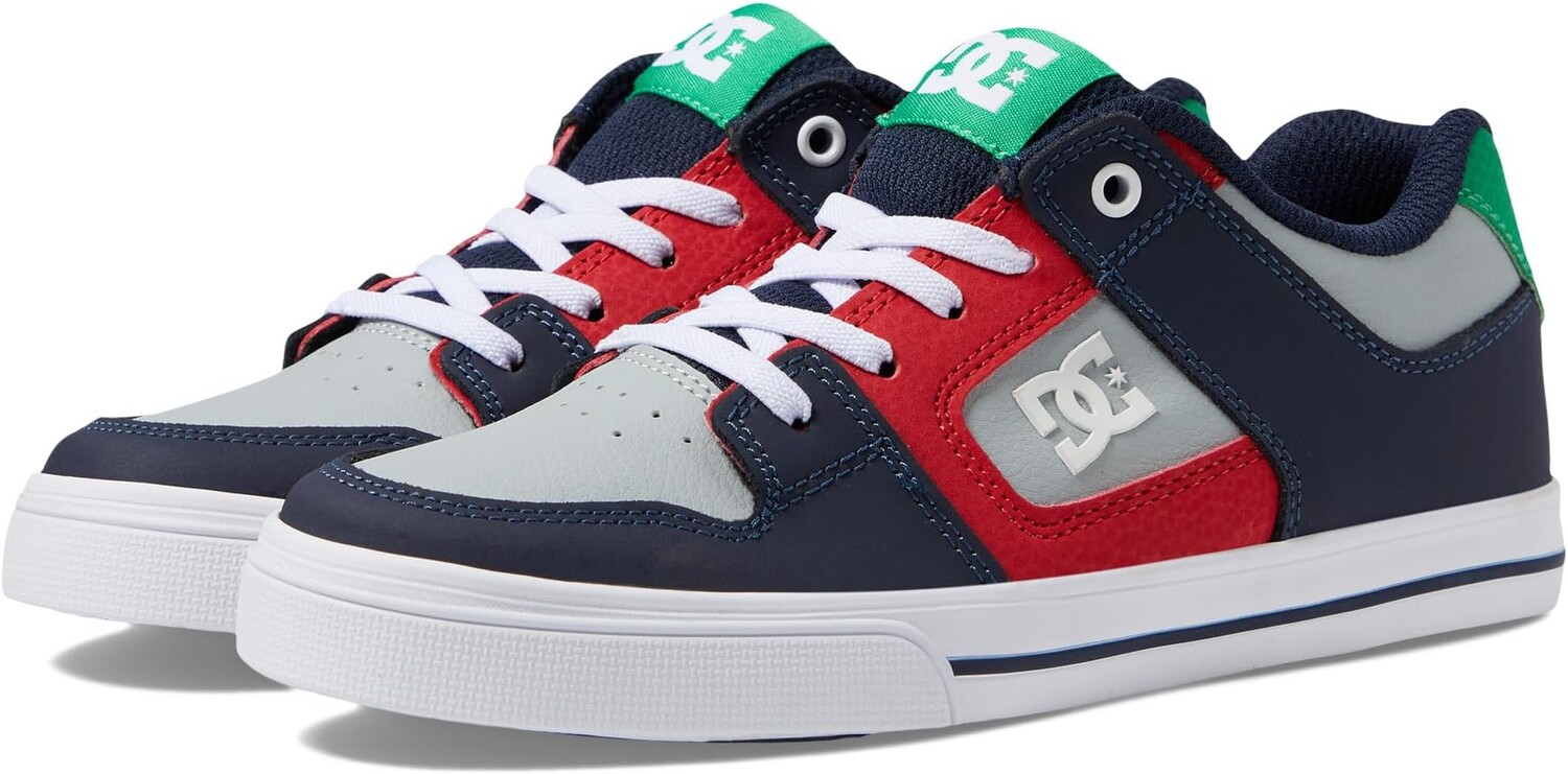 кроссовки dc shoes pure elastic серый Кроссовки Pure Elastic DC, цвет Heather Grey/Navy