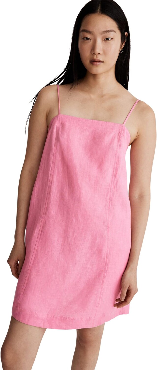 

МИНИ-ПЛАТЬЕ Goldie из 100% льна Madewell, цвет Retro Pink