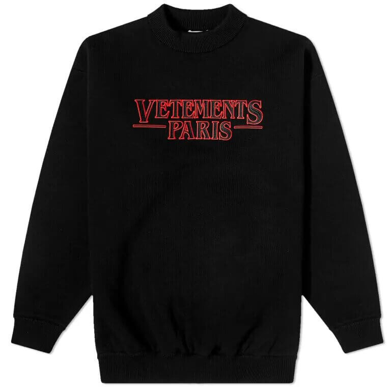 

Свитер Vetements Paris Logo, черный