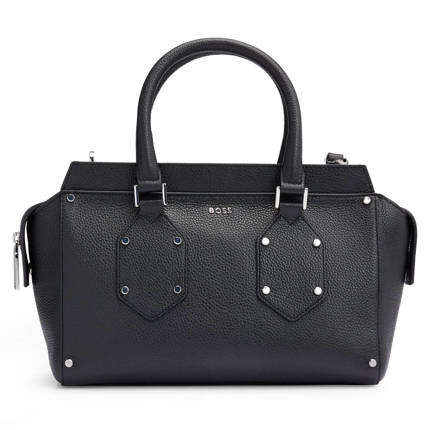 

Сумка-тоут Boss Grained-leather With Branded Hardware, черный