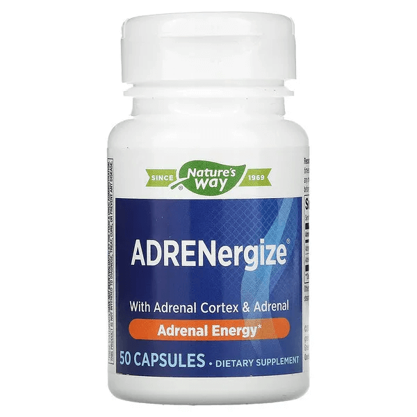 ADRENergize, энергия надпочечников, 50 капсул Nature's Way enzymatic therapy adrenergize для здоровья надпочечников 50 веганских капсул