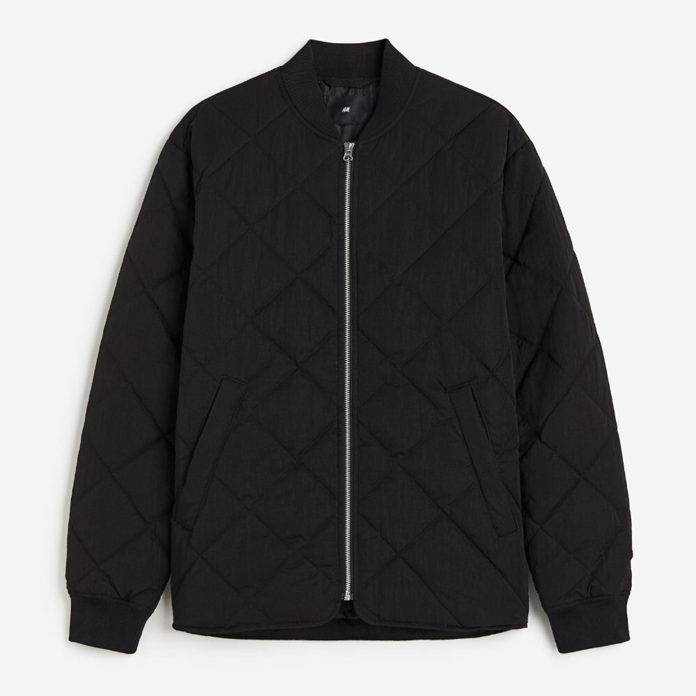 

Куртка H&M Quilted Bomber, черный