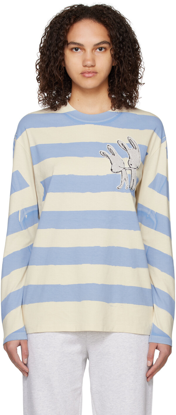 

Футболка с длинным рукавом Off-White & Blue Bunny Stella McCartney, Серый