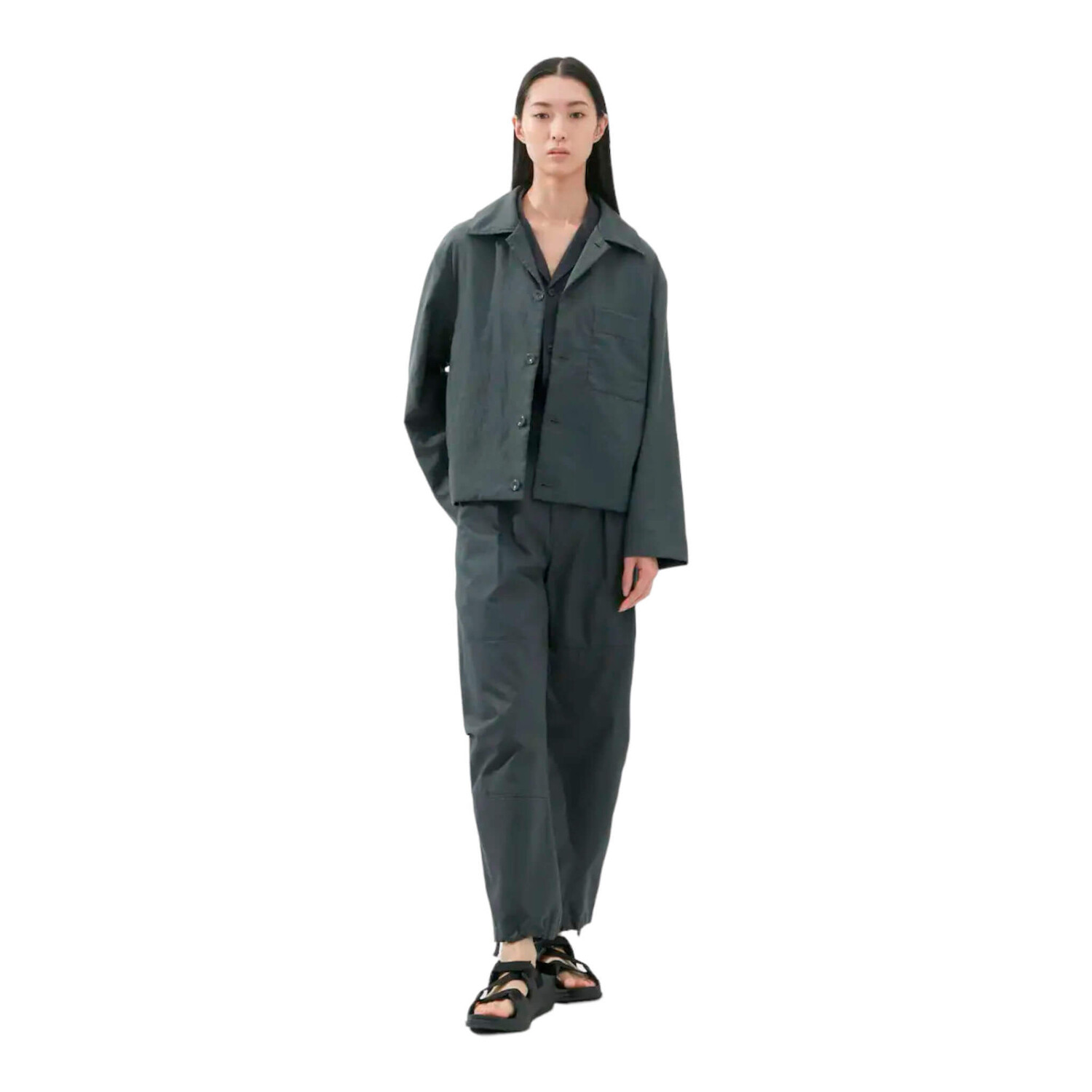 

Легкая куртка унисекс Uniqlo Nylon Shirt, темно-серый