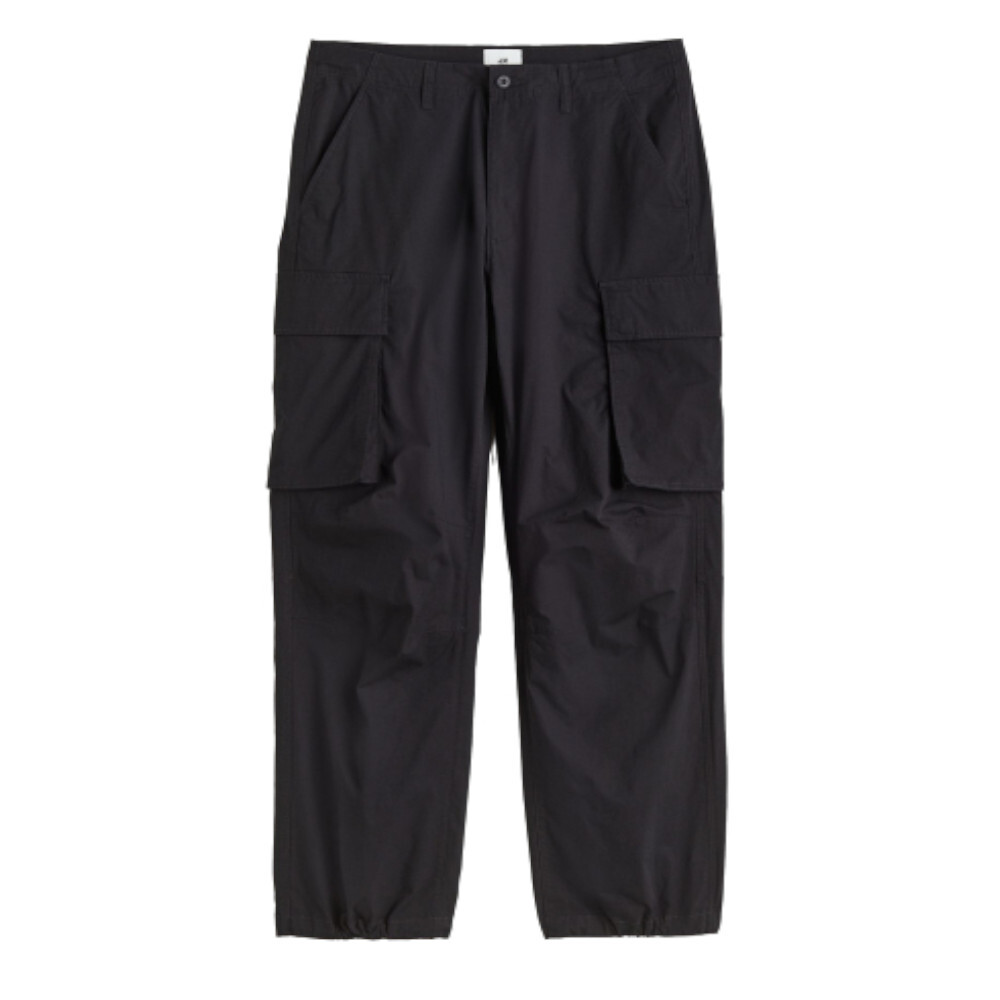 

Брюки-карго свободного кроя H&M Relaxed Fit Cargo, черный