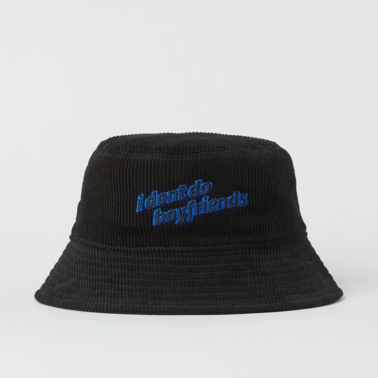 

Панама H&M x Netflix Don’t Do Boyfriends Corduroy, черный