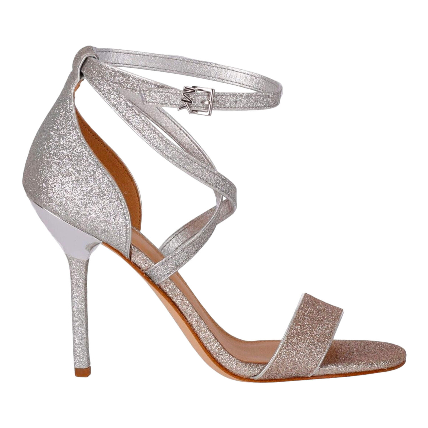 

Сандалии Michael Kors Astrid Glitter Silver Gold Heeled, серебряный/золотой