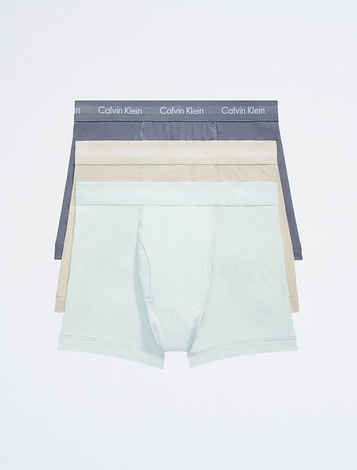 

Хлопковые эластичные шорты из 3 предметов Calvin Klein, серый