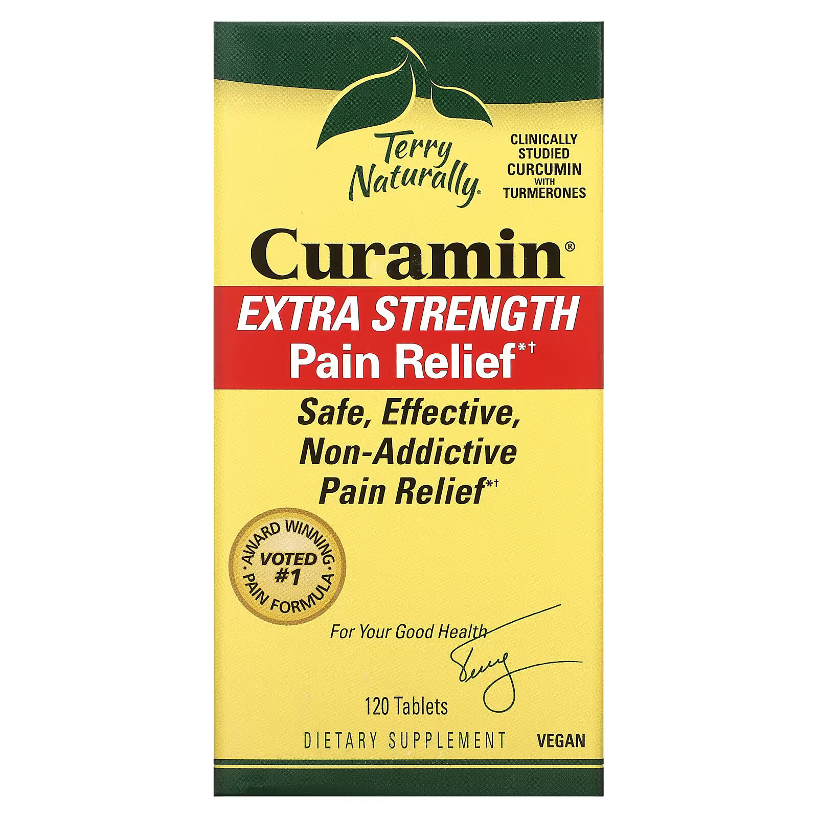 цена Terry Naturally, Curamin, очень сильное обезболивающее, 120 таблеток