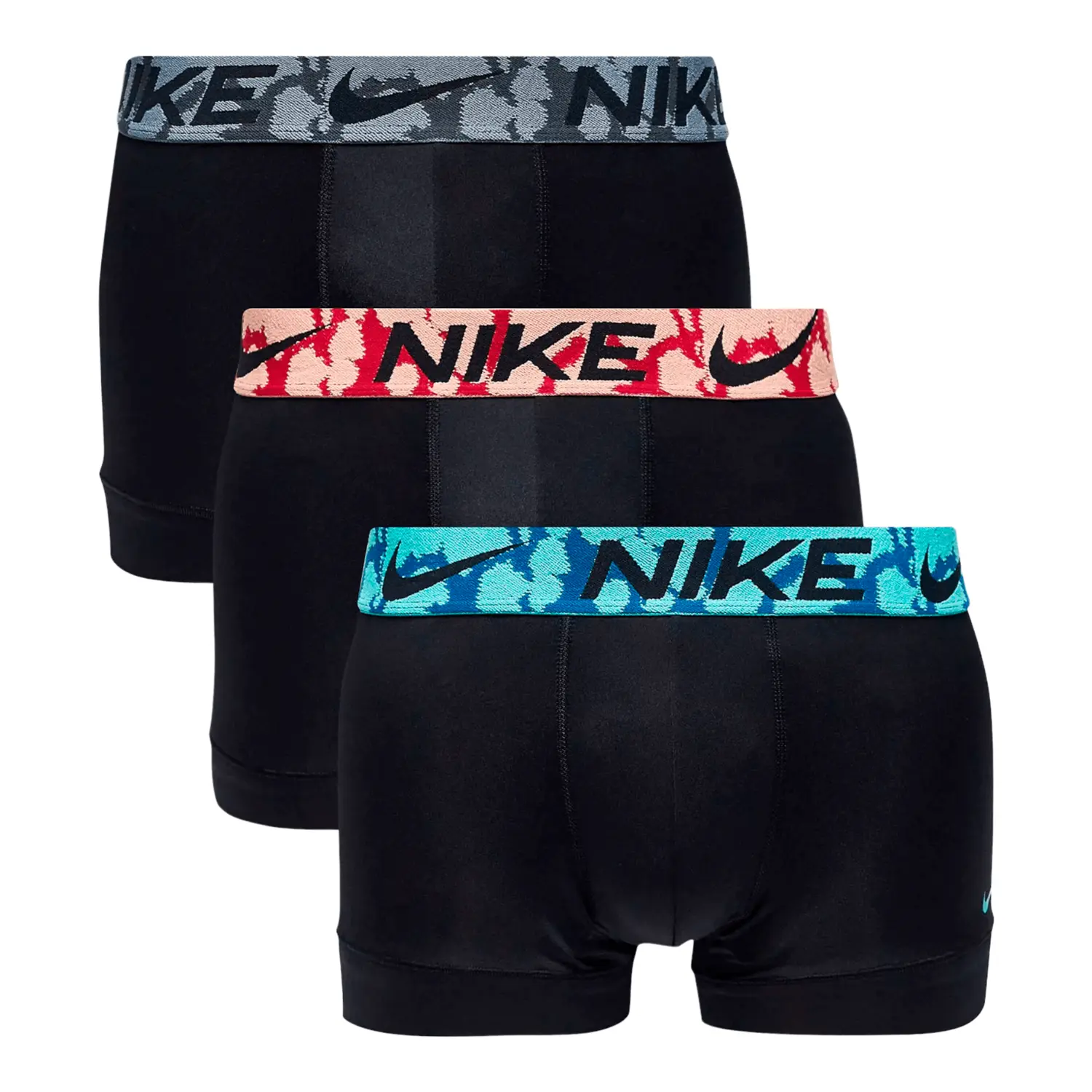 

Трусы боксеры Nike Dri-fit Essential Microfiber 3 Pack With Tie Dye Waistband, 3 предмета, черный