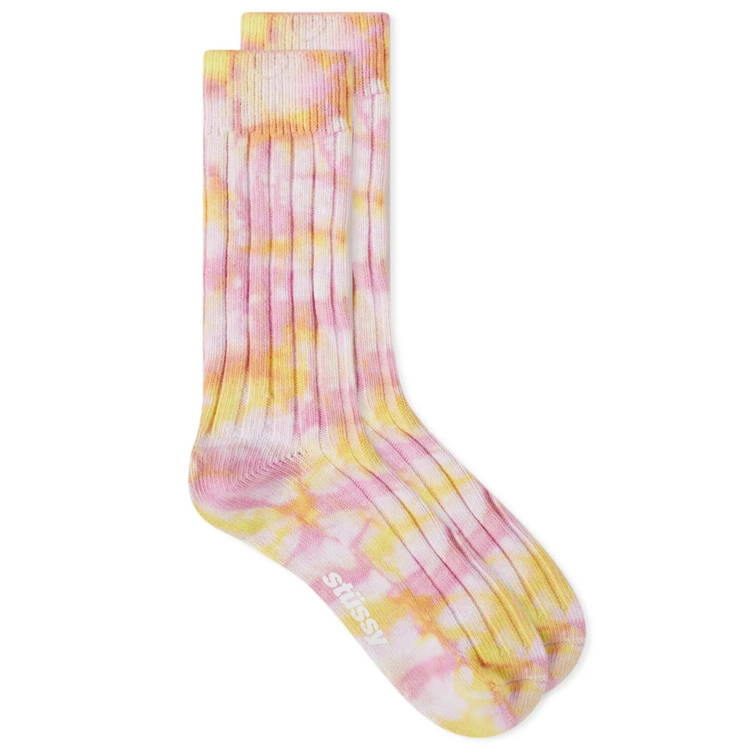 

Носки Stussy Multi Dyed Rib, розовый