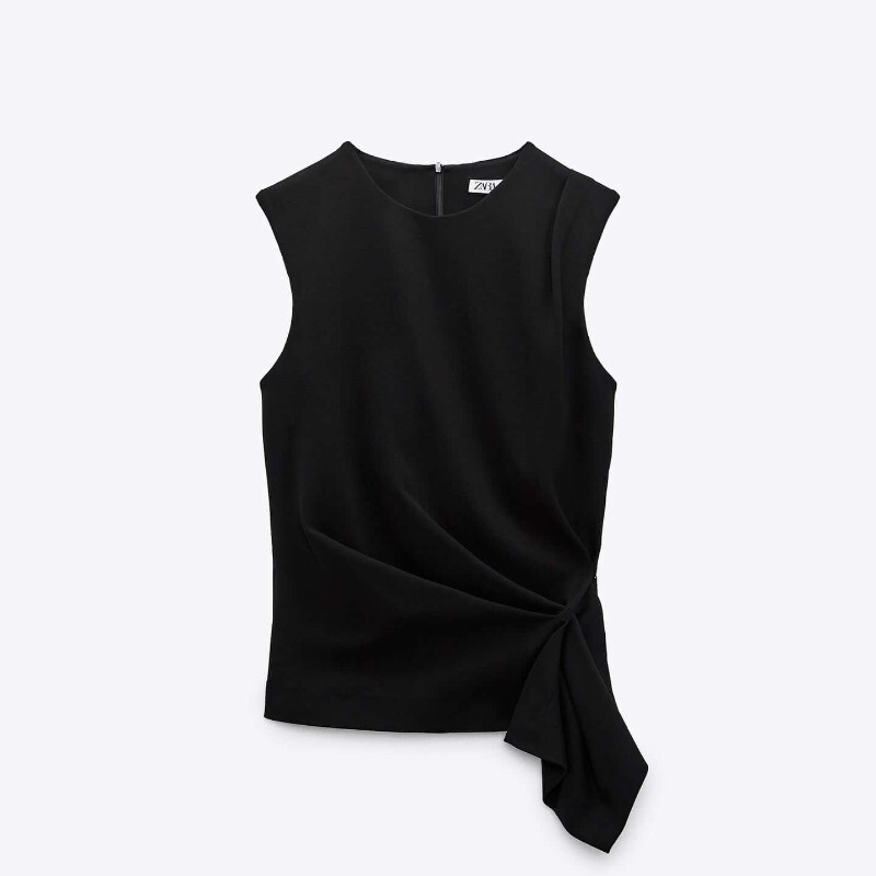 

Топ Zara Draped, черный