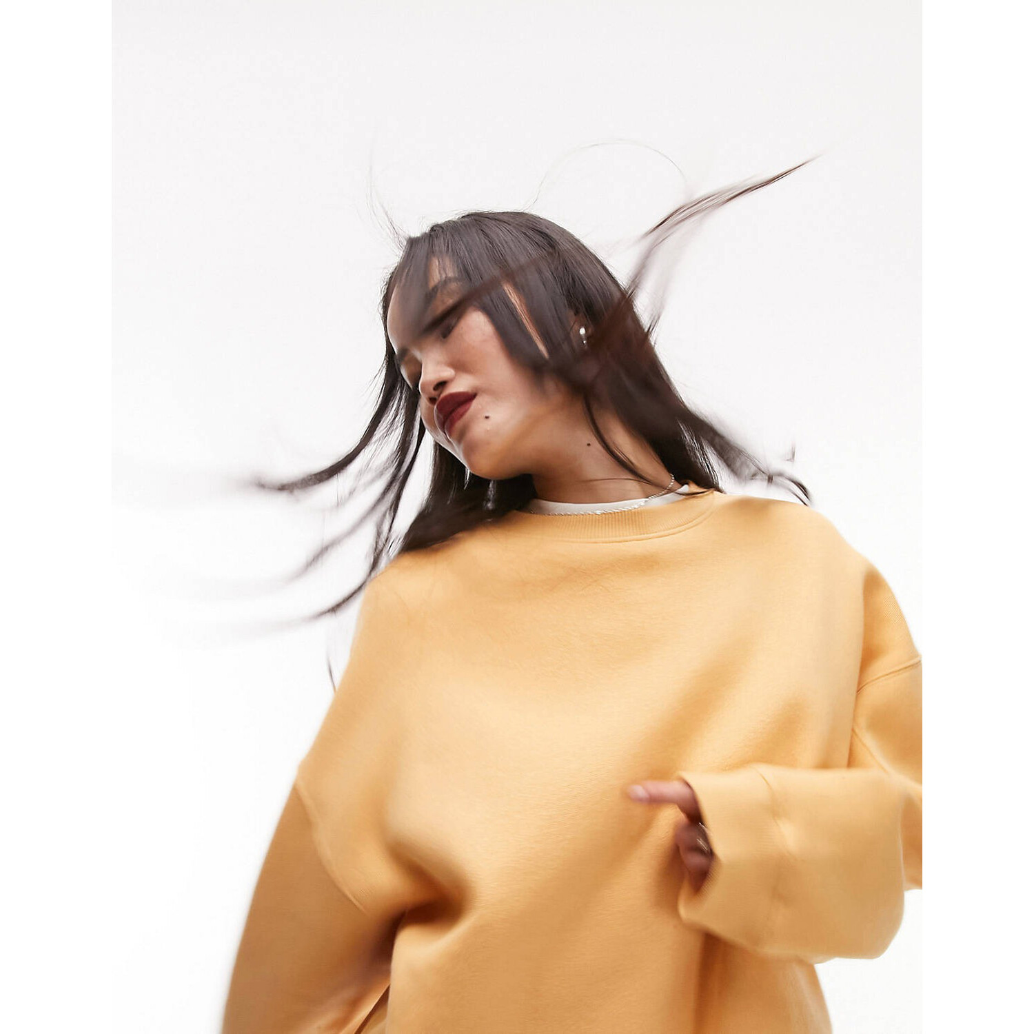 

Свитшот Topshop Premium With Visible, оранжевый