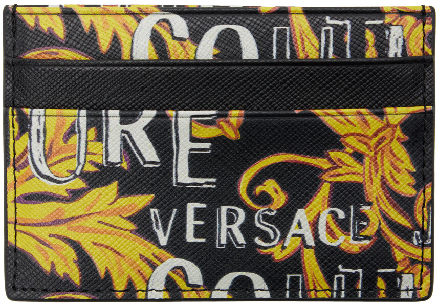 

Черный визитница с логотипом Couture Versace Jeans Couture