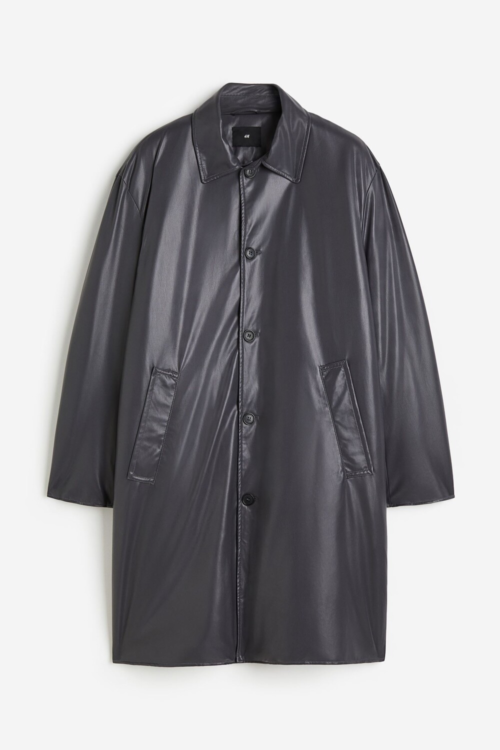 

Пальто H&M Coated Car, темно-серый