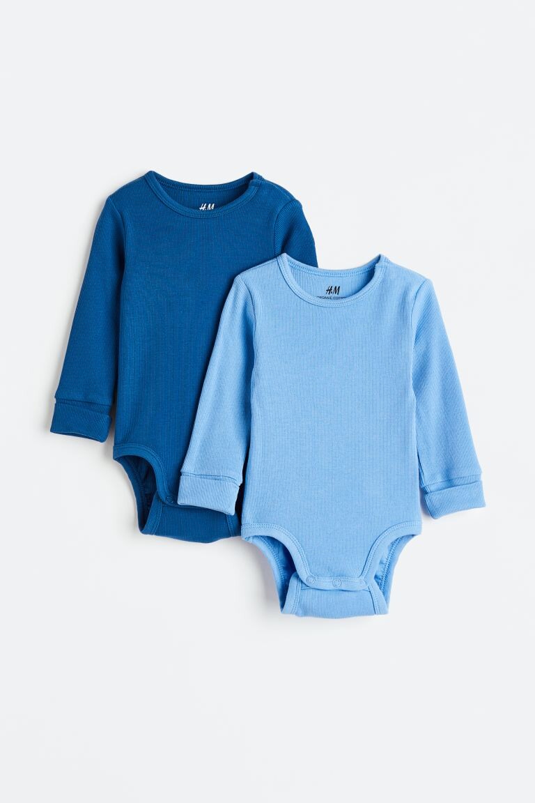 

2 комплекта регулируемых боди с длинными рукавами H&M, синий/темно-синий