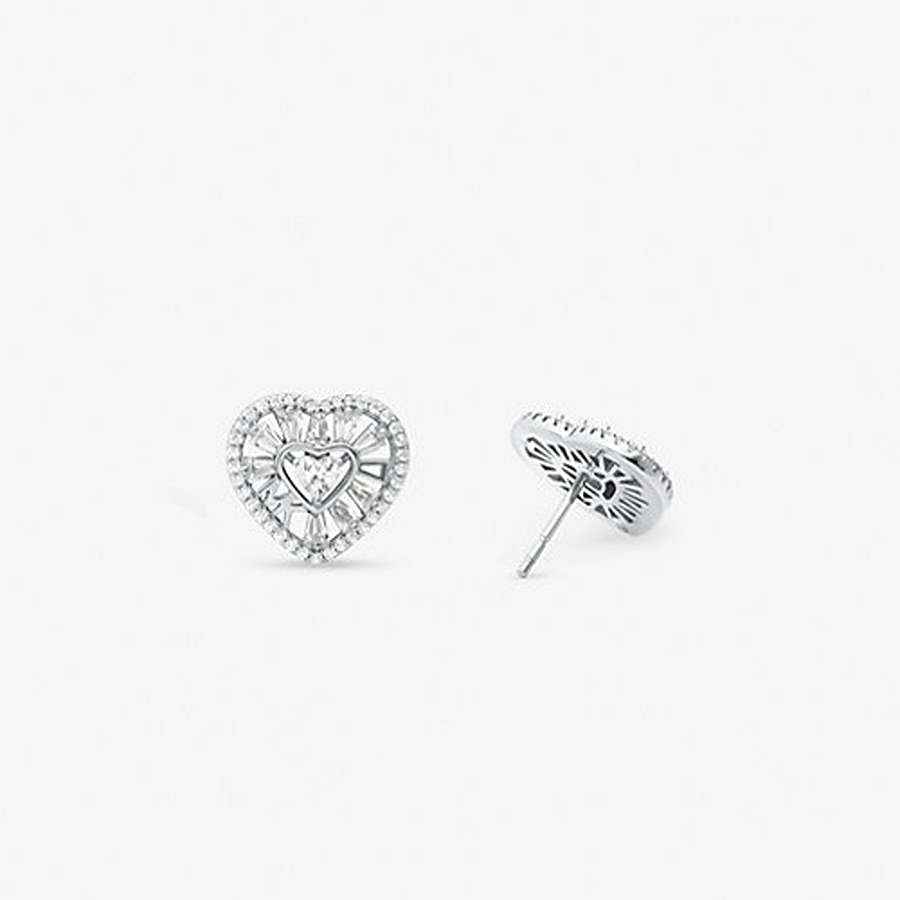 серьги гвоздики в виде сердечек Серьги Michael Kors Precious Heart Stud, серебро