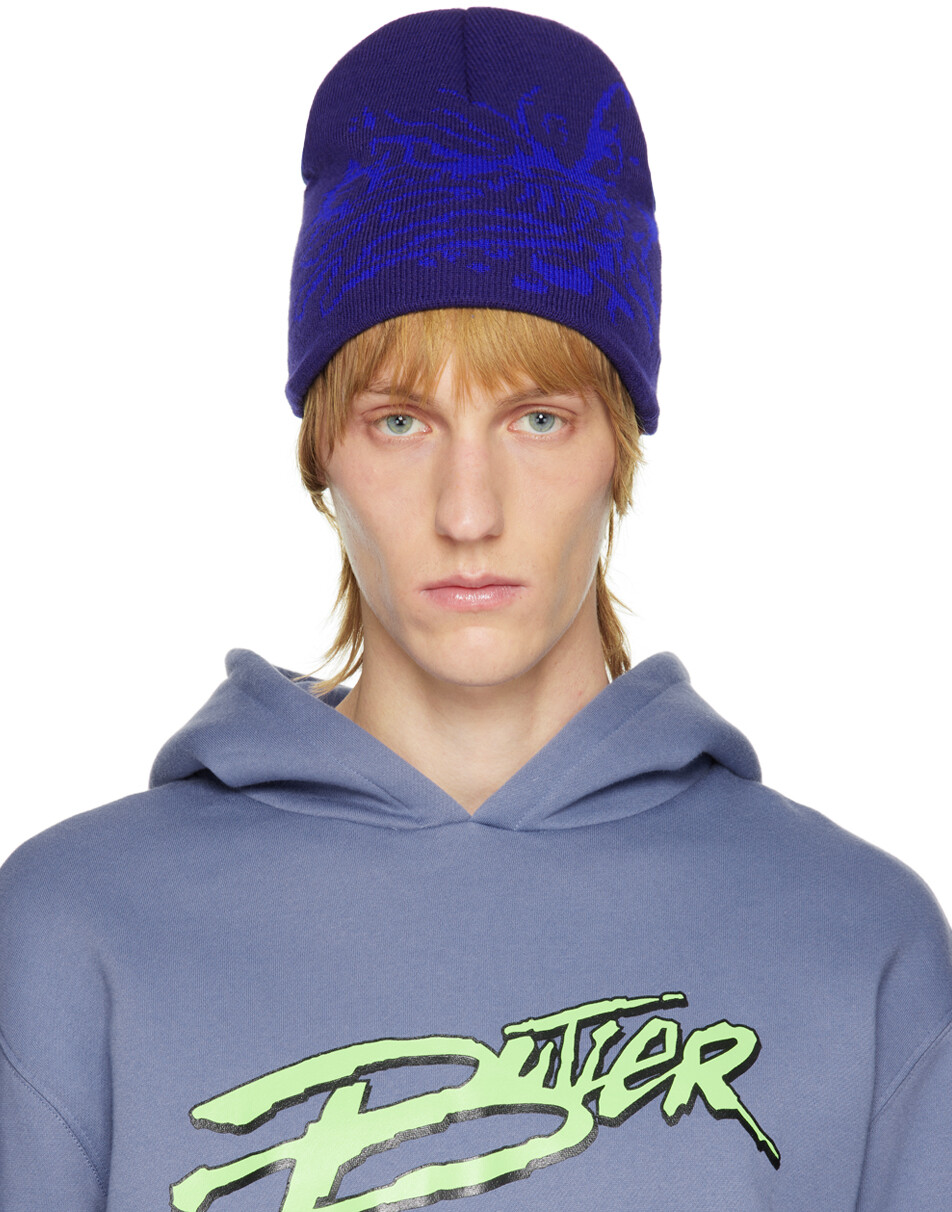 

Эксклюзивная голубая шапка SSENSE Splatter BUTLER SVC