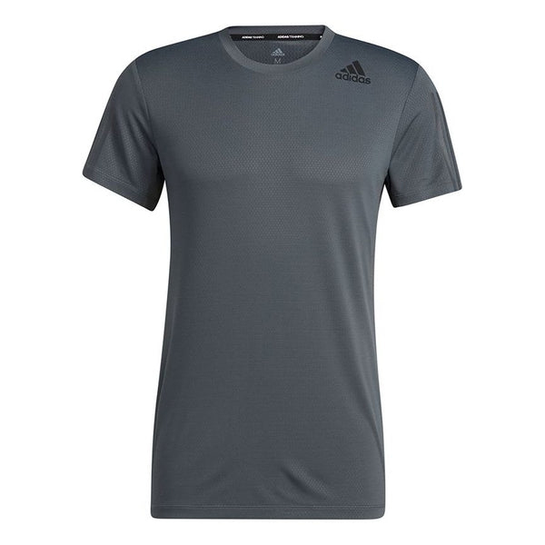 Футболка Adidas H.RDY 3S Tee Round Neck Logo Sports Short Sleeve Gray, Серый