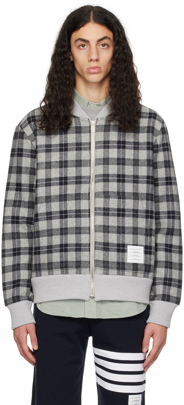 

Серый двусторонний бомбер Thom Browne
