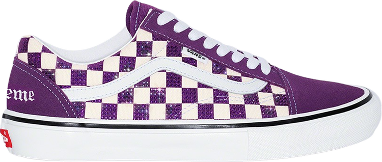 Кеды Vans Supreme x Swarovski x Skate Old Skool Purple, фиолетовый