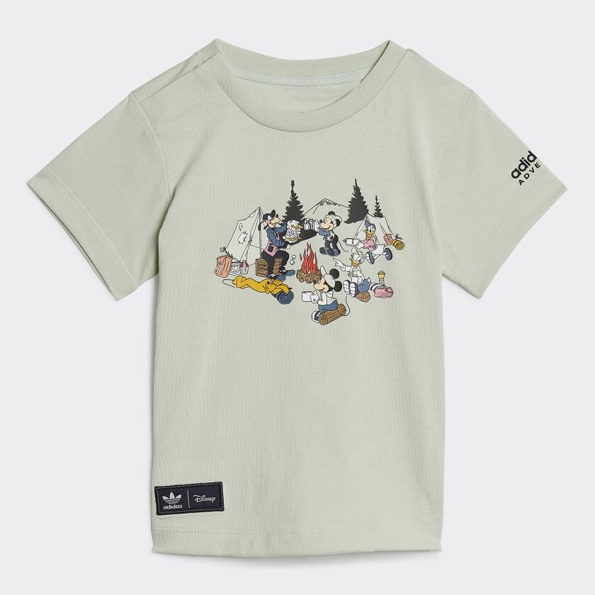 

Футболка adidas Disney Mickey and Friends, светло-зеленый/принт