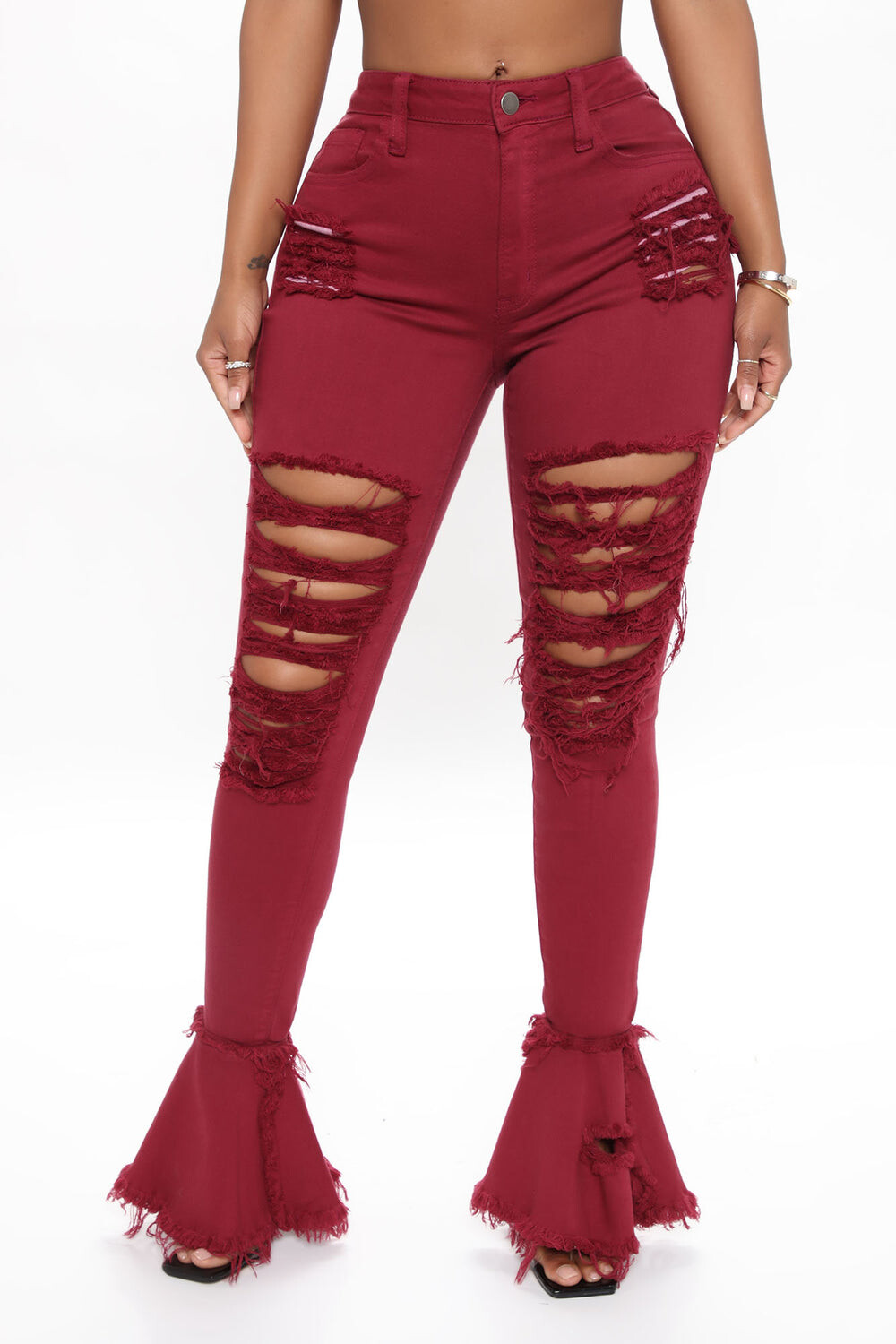 

Джинсы Fashion Nova AP2051, бордовый