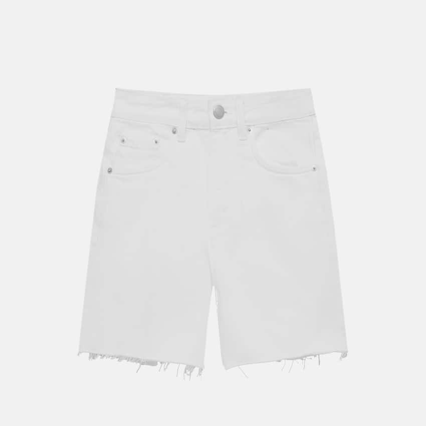 Шорты Pull&Bear Denim Bermuda, белый