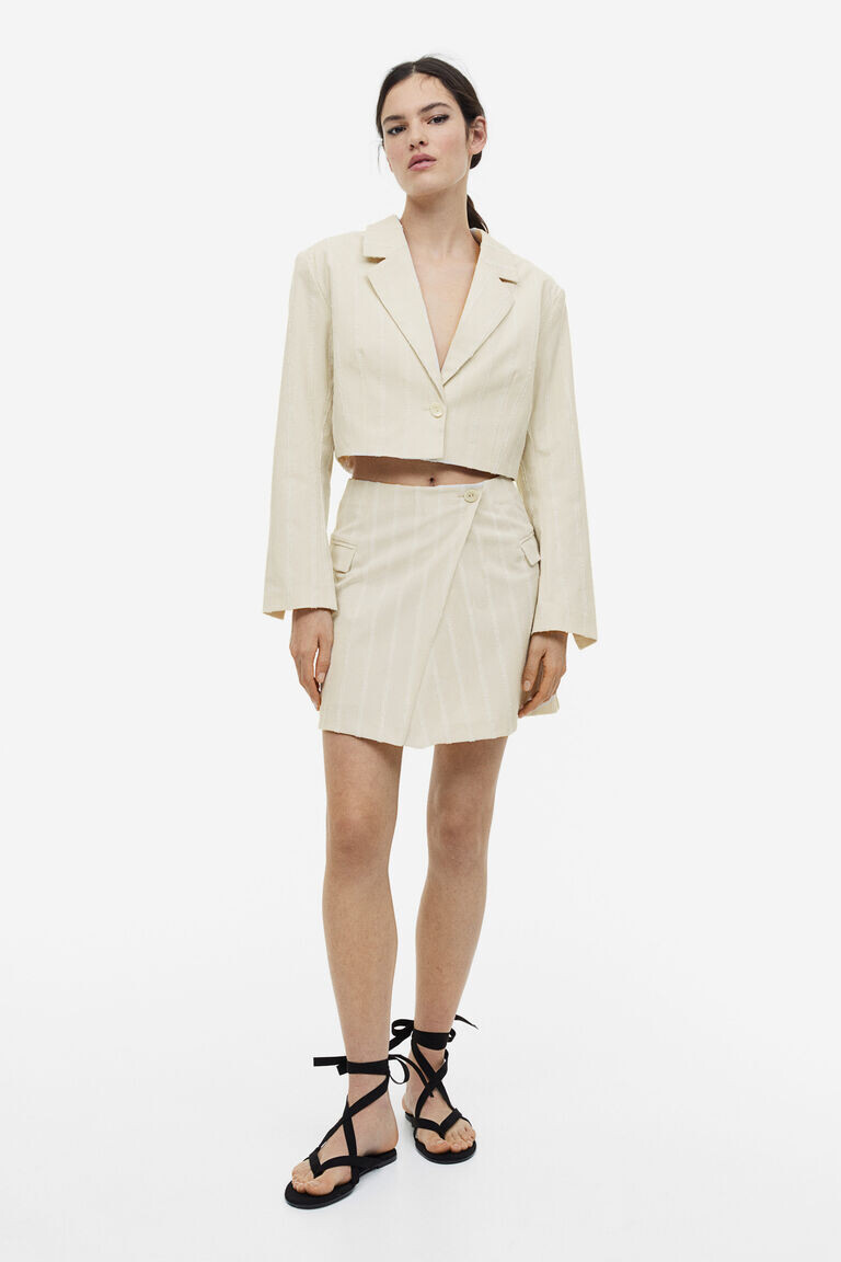 

Юбка из фактурной ткани H&M, белый