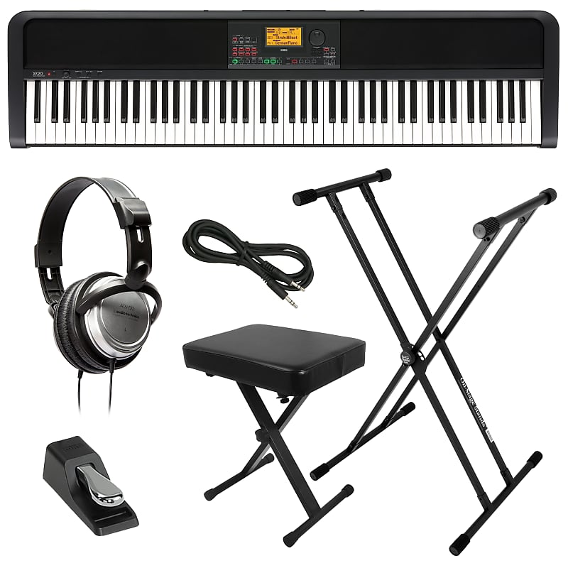 Домашнее цифровое ансамблевое фортепиано Korg XE20 — комплект основных принадлежностей